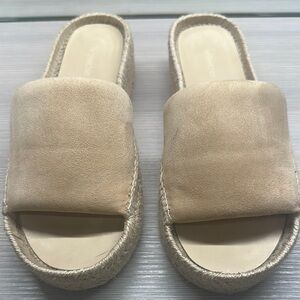 Women's Tan Slide Sandals